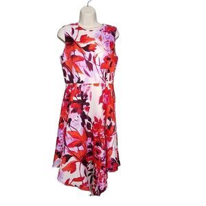 Donna Morgan Dress 8 A Line Flowy Stretch Career Church Washable Back Zip Size 8